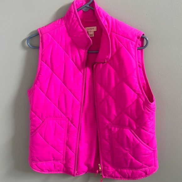 J. Crew Jackets & Coats Hot Pink J Crew Puffer Vest Poshmark